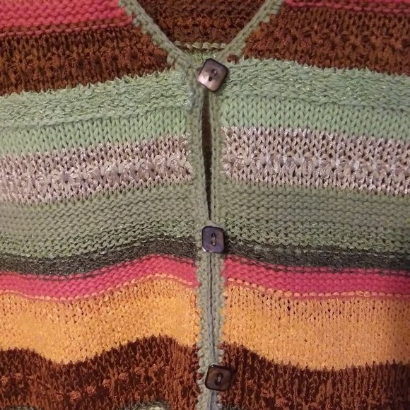 NWOT Crazy Horse Collection BOHO Crop Sweater - Picture 2 of 7